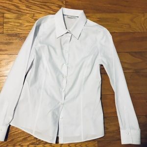 White Button Down Shirt Blouse